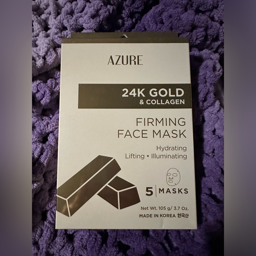 Azure 24k Gold & Collagen Firming Sheet Mask Set of 5